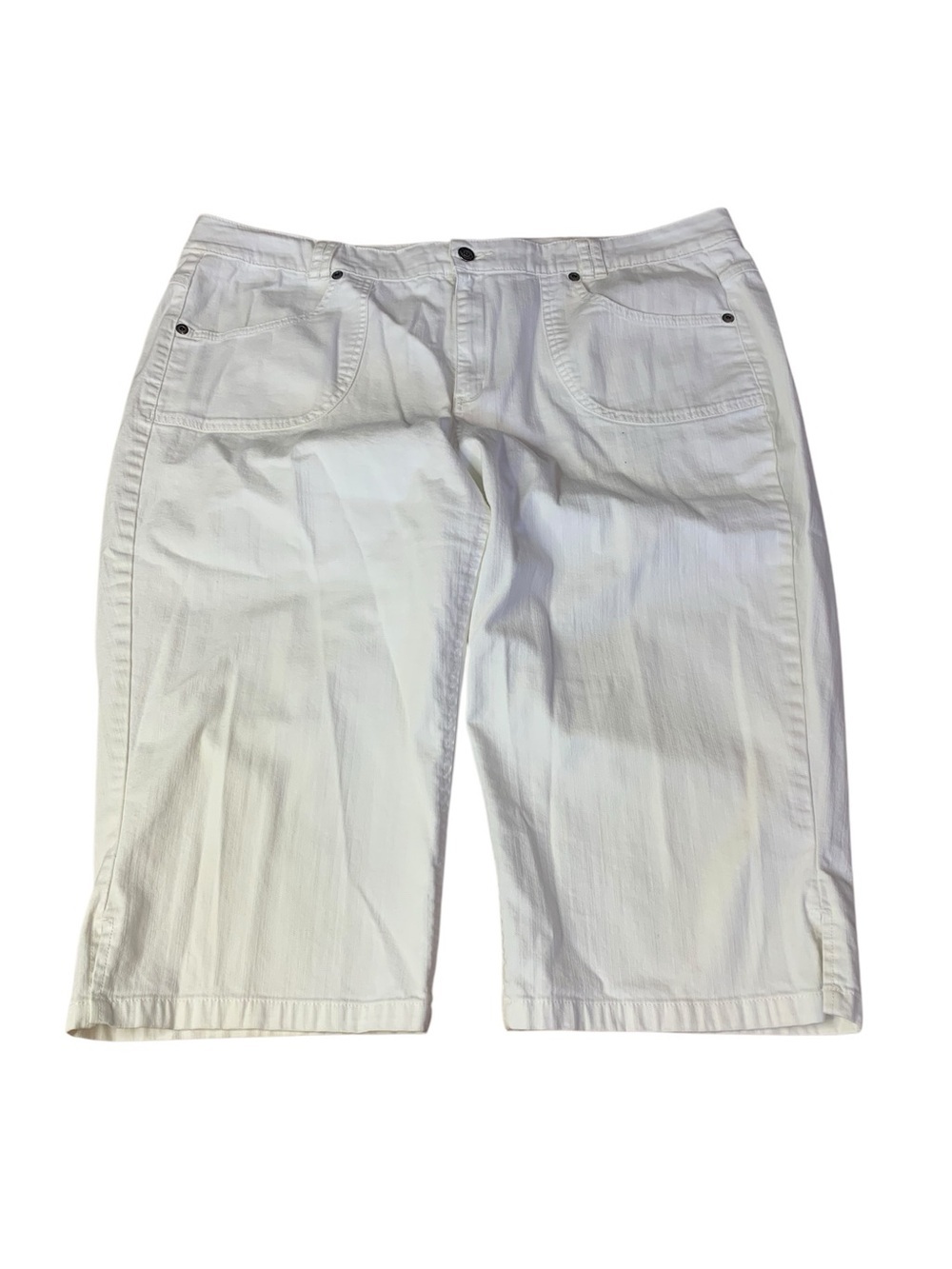 Penmans Plus White Stretch Capri Pants Women's Size 20W